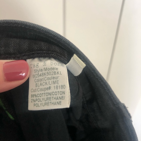 ❌SOLD❌Rag & Bone Mazie Neon Striped Skinny Jeans - Picture 7 of 8